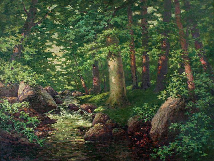 Charles Muller Woodland Stream oil painting image